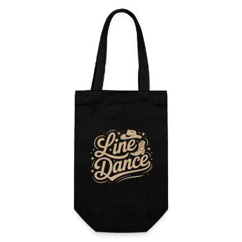 Line Dance mein Hobby - meine Passion - mein Ding - Geschenkbeutel für Flaschen - Schwarz - Vorne