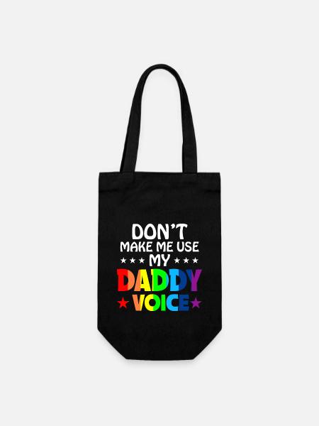 Daddy Voice Gay Pride Lgbt Lustiger Regenbogen - Geschenkbeutel für Flaschen - Schwarz