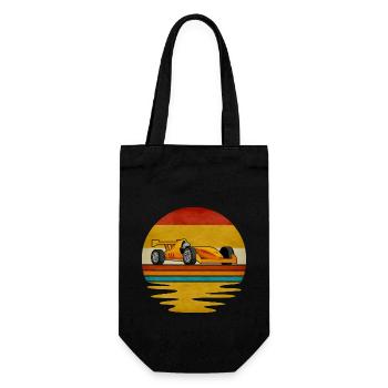 Formula Racing Retro Graphic - Gift Bag for Bottles - black - Front