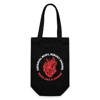 Heart heart surgery hospital heart attack Graphic - Gift Bag for Bottles - black - Front