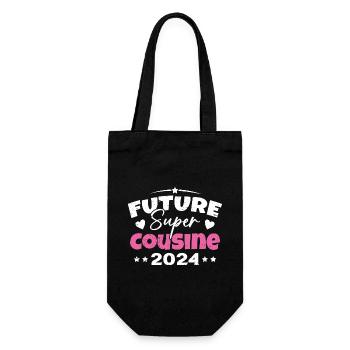 Future Super Cousine 2024 Annonce Grossesse - Sac à bouteille - noir - Devant