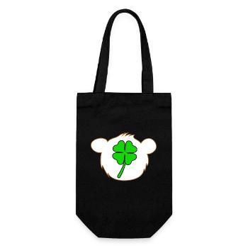 Happy cute bears shamrock - Gift Bag for Bottles - black - Front