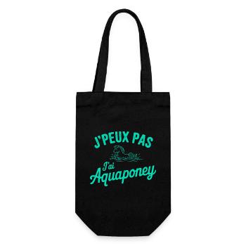 T-Shirt Ich kann kein Aquapony haben - Geschenkbeutel für Flaschen - Schwarz - Vorne