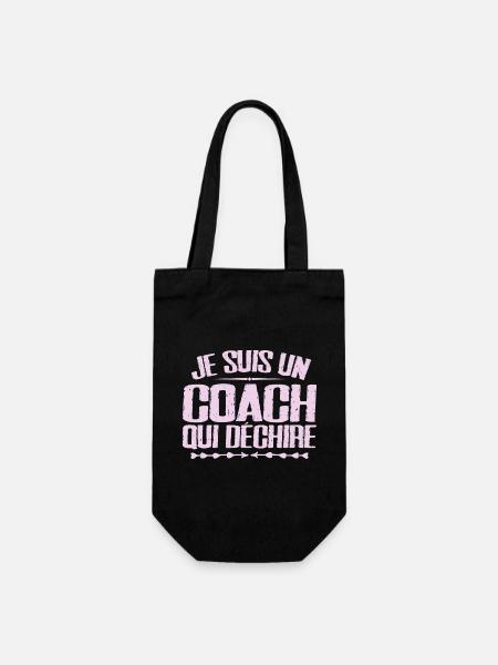 Ich bin ein Coach, der Humor und Humor liebt - Geschenkbeutel für Flaschen - Schwarz