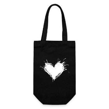 Symbole de coeur Amour Cadeau de la Saint-Valentin - Sac à bouteille - noir - Devant