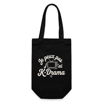 Je peux pas j'ai k-drama - Sac à bouteille - noir - Devant