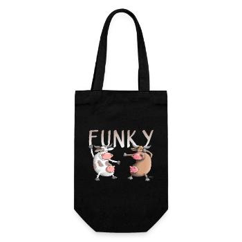 Funky, Crazy, Fun - Geschenkbeutel für Flaschen - Schwarz - Vorne
