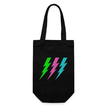 Three lightning bolts - Gift Bag for Bottles - black - Front