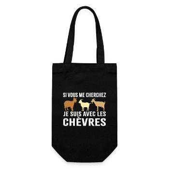 si vous me cherchez je suis avec les chèvres - Sac à bouteille - noir - Devant