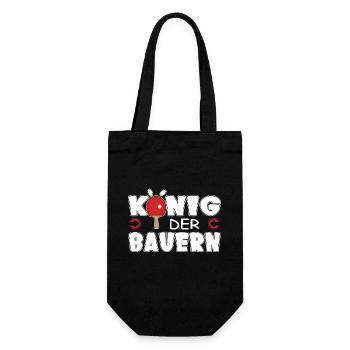 Table Tennis, King of the Peasants, Luck, Lucky Kant - Gift Bag for Bottles - black - Front