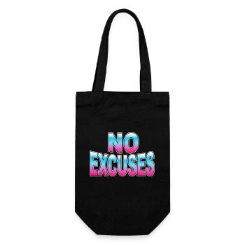 No Excuses - Gift Bag for Bottles - black - Front