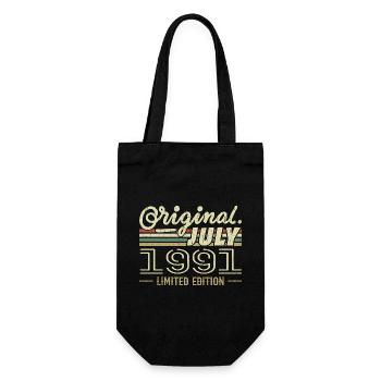 Juli 1991 Original Geburtstagsgeschenk 1991 - Geschenkbeutel für Flaschen - Schwarz - Vorne