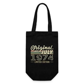 Juli 1974 Originales Geburtstagsgeschenk 1974 - Geschenkbeutel für Flaschen - Schwarz - Vorne