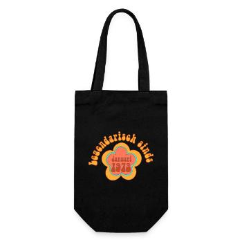 Legendär Seit Januar 1973 Geboren Geburtstag - Geschenkbeutel für Flaschen - Schwarz - Vorne
