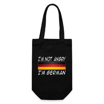 I’m not angry I’m German - Geschenkbeutel für Flaschen - Schwarz - Vorne