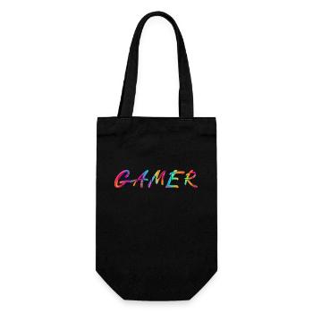 Gamer - Geschenkbeutel für Flaschen - Schwarz - Vorne