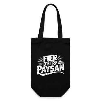 Peasant and proud - Gift Bag for Bottles - black - Front