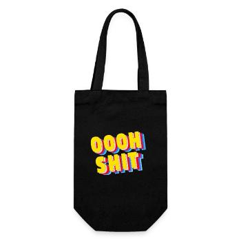 Oooh Shit - - Geschenkbeutel für Flaschen - Schwarz - Vorne