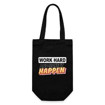 Work hard and make it happen - Gift Bag for Bottles - black - Front