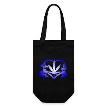 Heart of Cannabis - Geschenkbeutel für Flaschen - Schwarz - Vorne