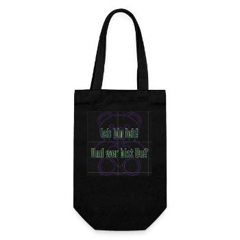 Ich bin ich! Und wer bist Du? - Abbild - 2023 - Geschenkbeutel für Flaschen - Schwarz - Vorne