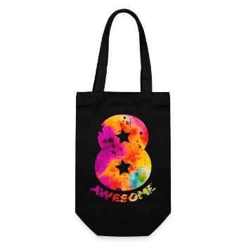 GÉNIAL 8ÈME ANNIVERSAIRE LICORNE 8 ANS - Sac à bouteille - noir - Devant