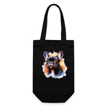 Bouledogue français - Sac à bouteille - noir - Devant
