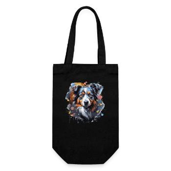 Australian Shepherd - Gift Bag for Bottles - black - Front