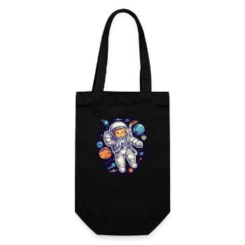 Astronaute de l’espace Cat - Sac à bouteille - noir - Devant