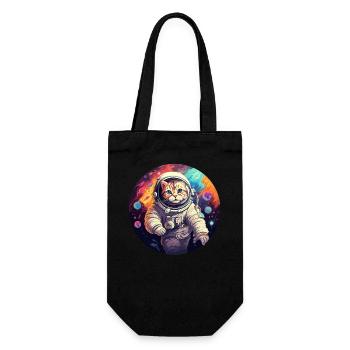 Cat Astronaut - Gift Bag for Bottles - black - Front