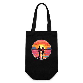 Ocean of Love - Gift Bag for Bottles - black - Front