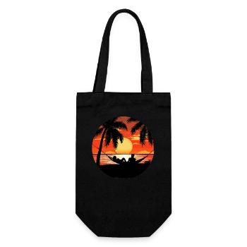 Sunset Serenity - Gift Bag for Bottles - black - Front