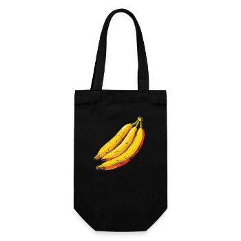 Bananenglück - Geschenkbeutel für Flaschen - Schwarz - Vorne