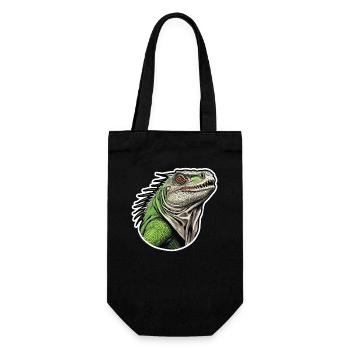 Leguan - Verzauberte Wildnis - Geschenkbeutel für Flaschen - Schwarz - Vorne
