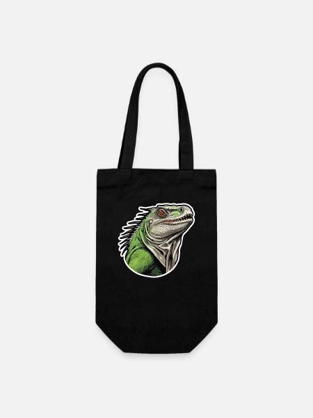 Leguan - Verzauberte Wildnis - Geschenkbeutel für Flaschen - Schwarz