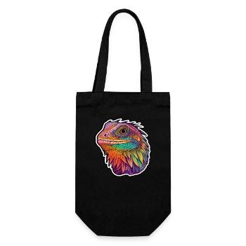 Luminous Pogona harmony - Gift Bag for Bottles - black - Front