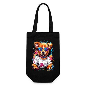 Chien cool - Sac à bouteille - noir - Devant