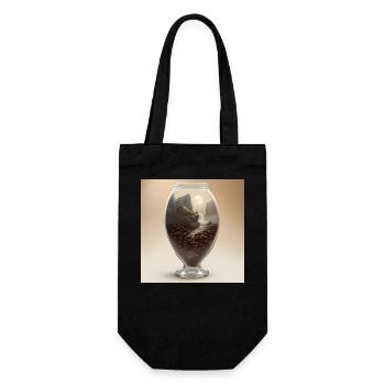 Calm in a Coffee Cup - Gift Bag for Bottles - black - Front