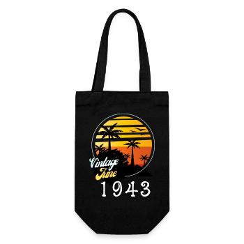 Juin 1943 anniversaire 1943 Retro 1943 Juin 1943 - Sac à bouteille - noir - Devant