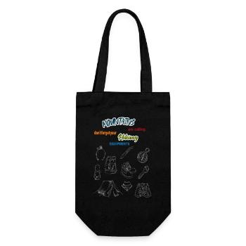 Wandern-Berge-Camping Equipment - Geschenkbeutel für Flaschen - Schwarz - Vorne