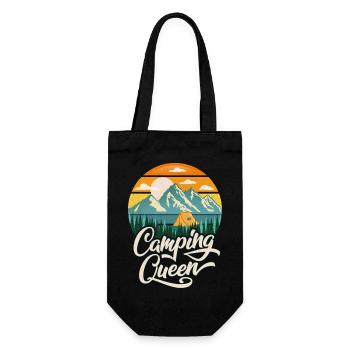 Camping - Geschenkbeutel für Flaschen - Schwarz - Vorne