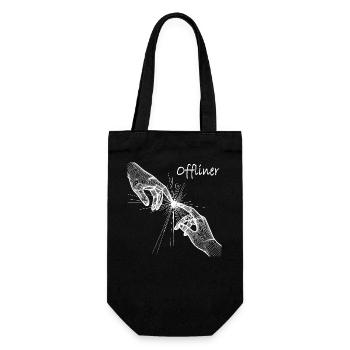 Mains hors ligne - Sac à bouteille - noir - Devant