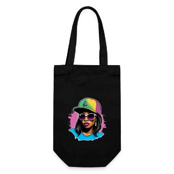 Urban Vibe Girl - Gift Bag for Bottles - black - Front