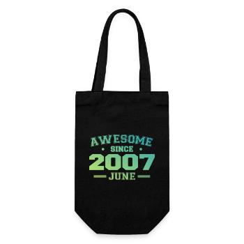 June 2007 Birthday Year 2007 June Gift 2007 - Gift Bag for Bottles - black - Front