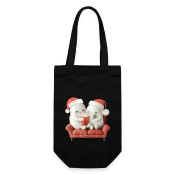 Fantômes de Noël Flix & Popcorn - Sac à bouteille - noir - Devant