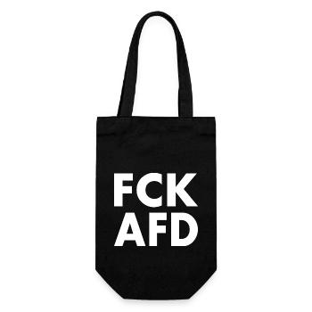 Fck afd - Geschenkbeutel für Flaschen - Schwarz - Vorne