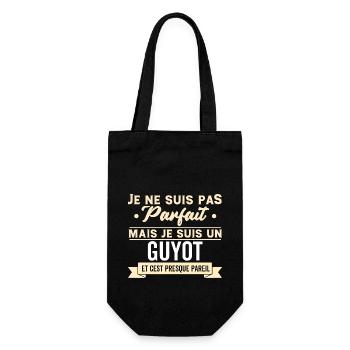 Cadeau humour Guyot nom de famille - Sac à bouteille - noir - Devant