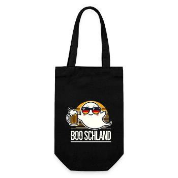 Geist Boo Deutschland Halloween - Geschenkbeutel für Flaschen - Schwarz - Vorne