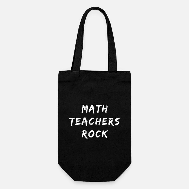 Math Teachers Rock Quote | Funny Math Pun | Math - Gift Bag for Bottles - black