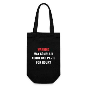 Warning Funny Mechanic Quote | Funny Car Mechanic - Gift Bag for Bottles - black - Front